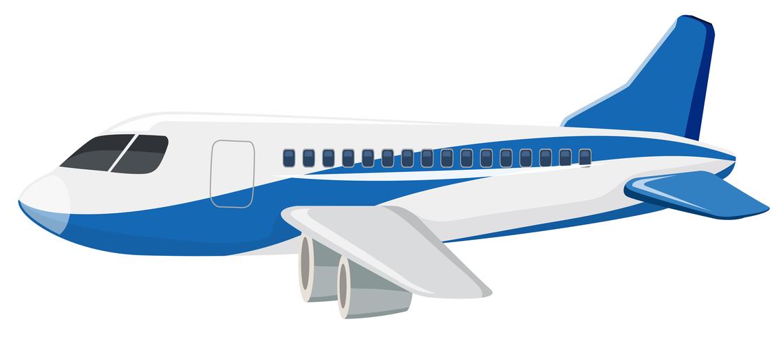 A commercial airplane on white background vector