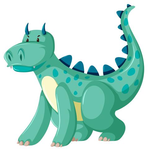 A green dragon character vector