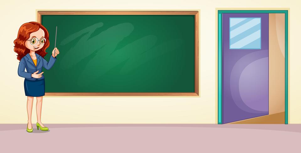 A teacher in the classroom vector