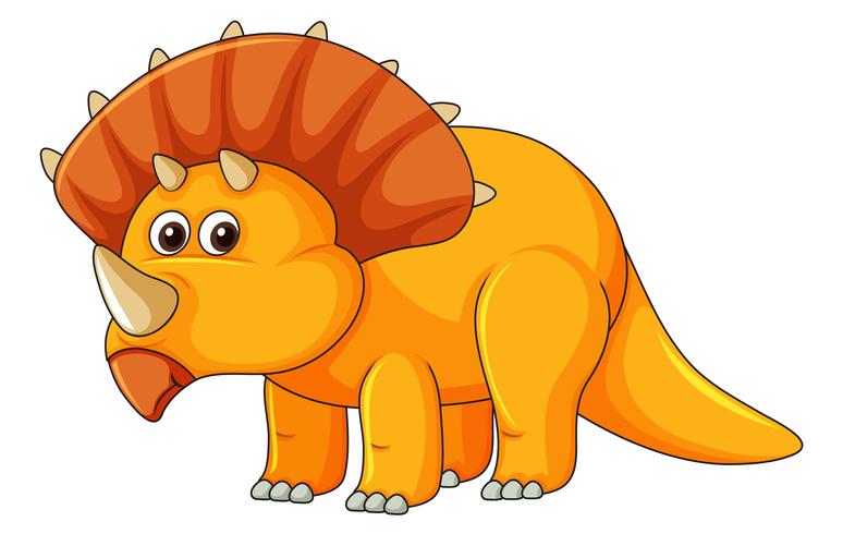 A triceratops on white background vector