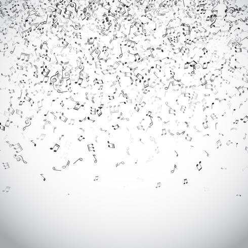 Abstract music notes background  vector