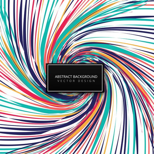 Abstract swirl colorful lines wave background vector