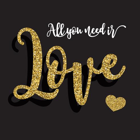 All you need is love background vector