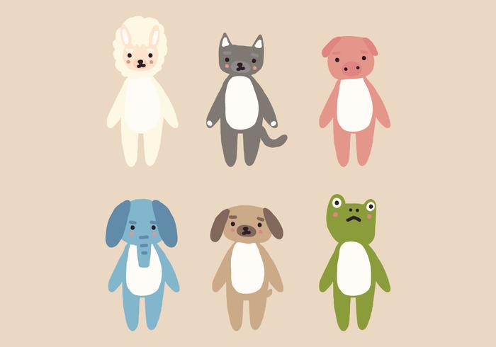 Animal Plushes vector