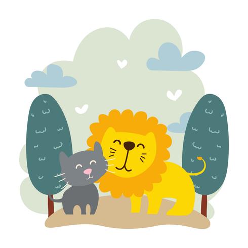 Animals Best Friend Vector Illustration