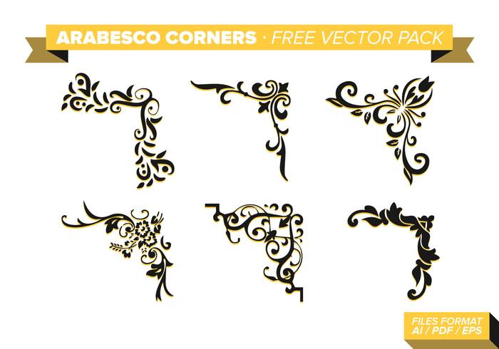 Arabesco Corners Free Vector Pack