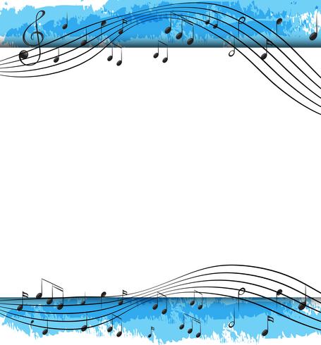 Background design with musical notes on scales vector