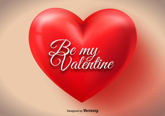 Big Red Valentine Heart Vector