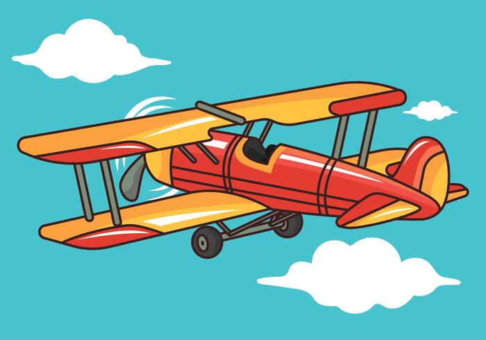 Biplane Vector Illustration