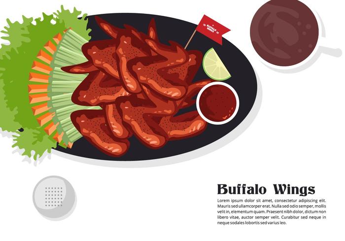 Buffalo Wings Vector Background