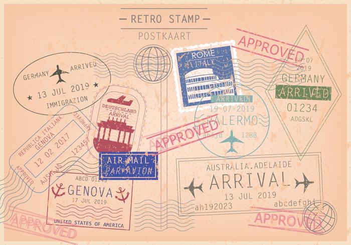 Cachet and Postcard Stamp Vectors 