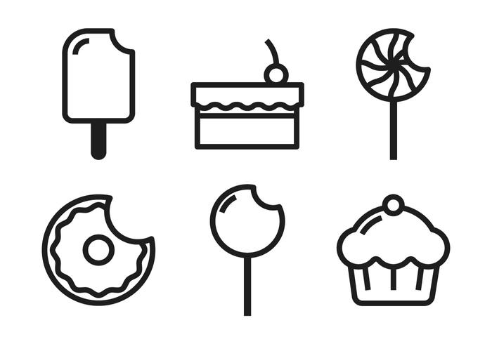 Cake Pop Icons vector