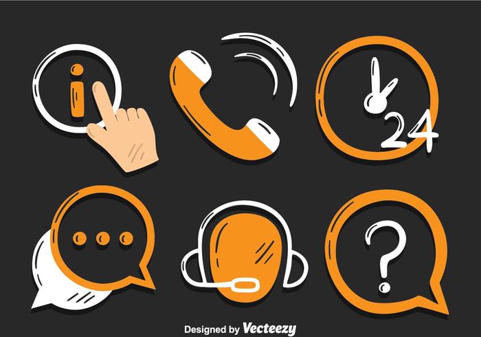 Call Centre Icons Vector