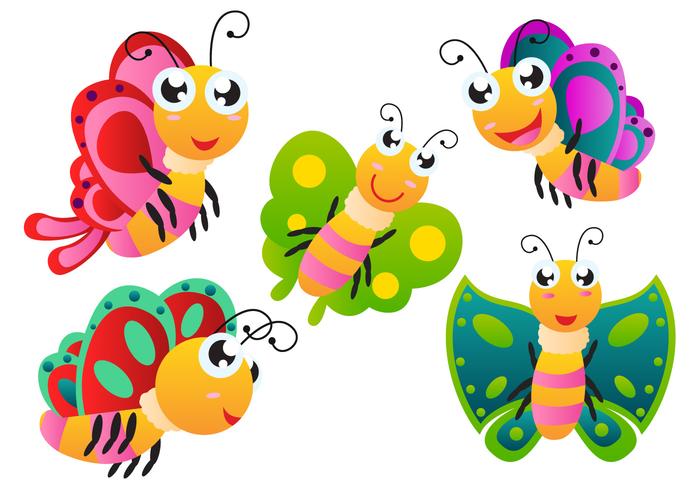 Cartoon Butterfly Vectors