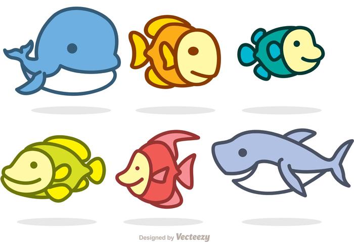 Cartoon Sea Animal Vectors