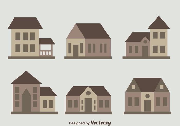 Chalet Collection Flat Vector