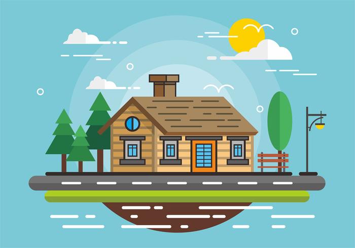 Chalet Flat Design vector