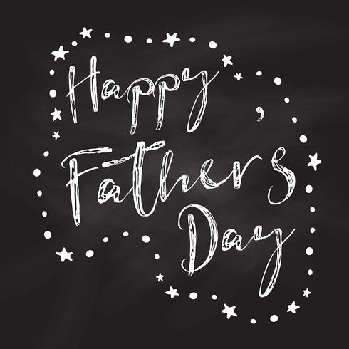 Chalkboard Father's Day background  vector