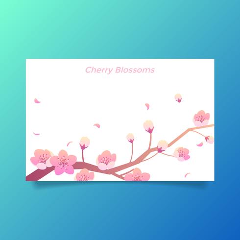 Cherry Blossoms Template Vector