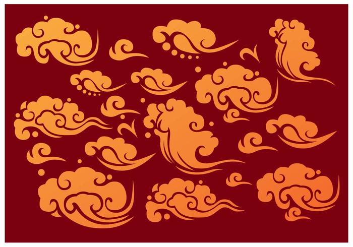 Chinese Clouds Element Vectors