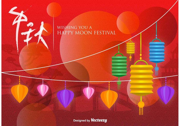 Chinese Moon Festival Background vector