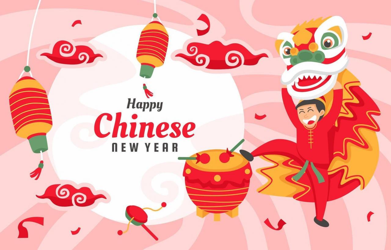 Chinese New Year Festivity Background vector