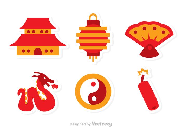 Chinese Vector Flat Icons