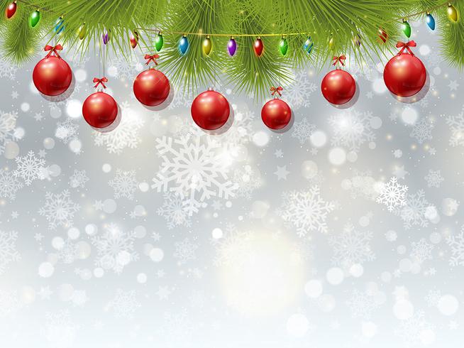 Christmas bauble background vector