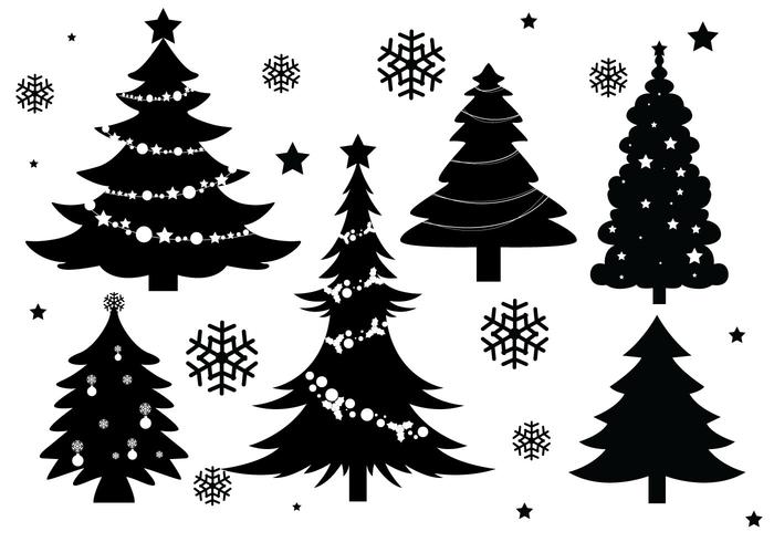 Christmas Tree Silhouette Vectors