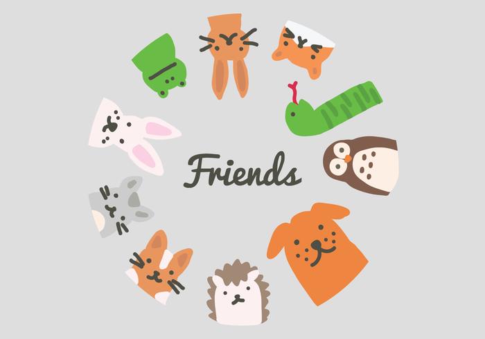 Circle of Animal Vector Friends