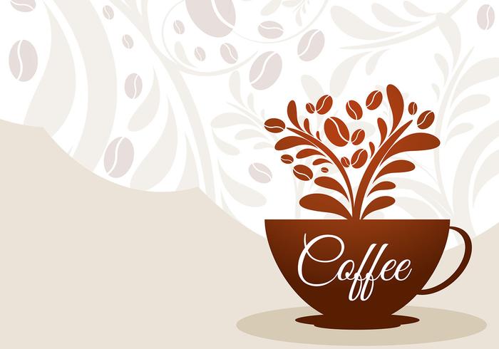 Coffee Cup Floral Vector