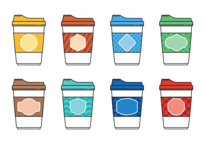 Coffee Minimalist Icon Vectors