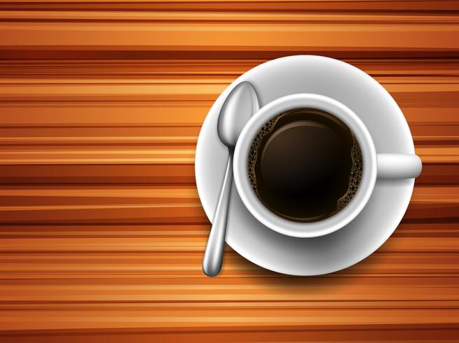 Coffee on a table vector