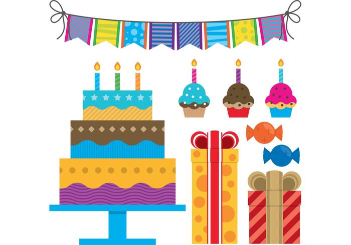 Colorful Birthday Vectors