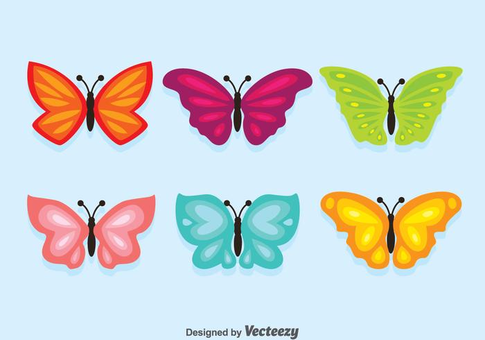 Colorful Butterfly Collection Vector