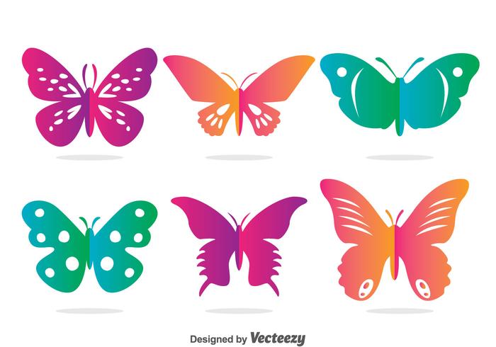 Colorful Butterfly Vector Set