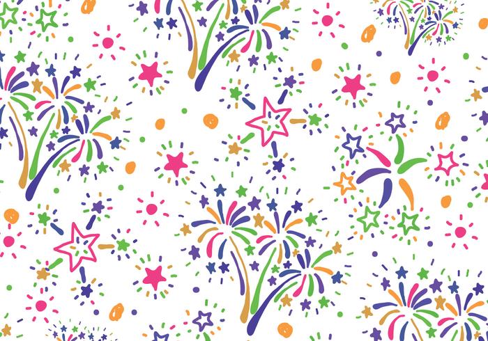 Colorful Fireworks Pattern vector