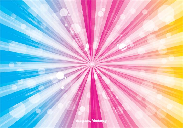 Colorful Sunburst Vector Background