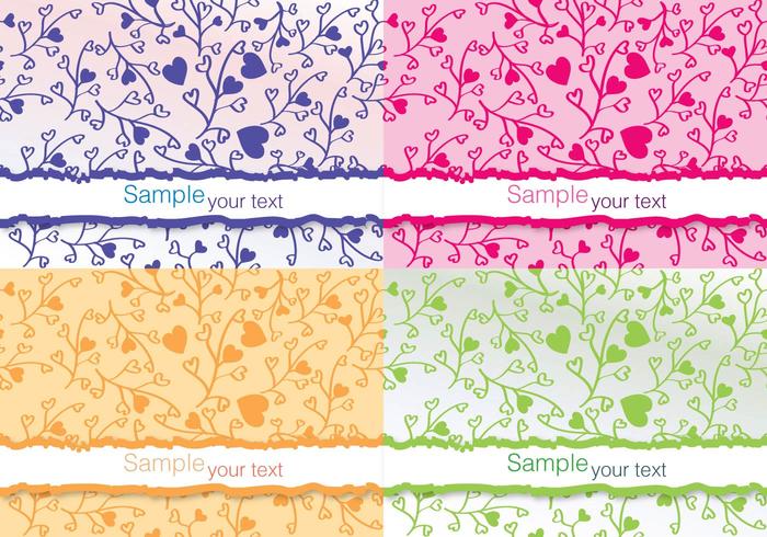 Colourful Flower Vector Cards