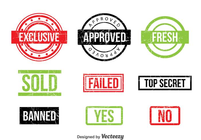 Commercial Stamp Vector Set