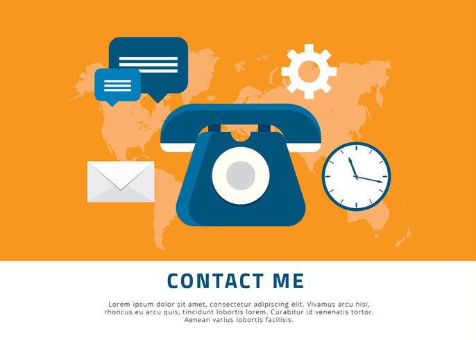 Contact Me Background Free Vector