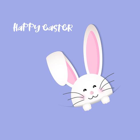 Cute Easter Bunny background vector