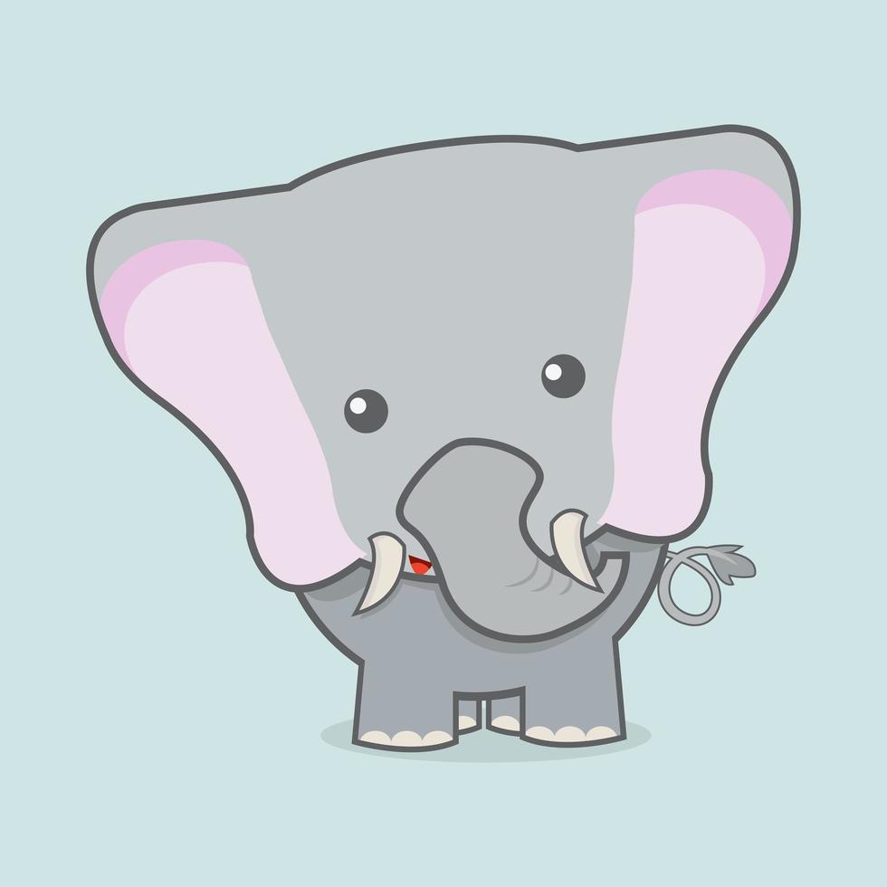 cute elephant baby vector