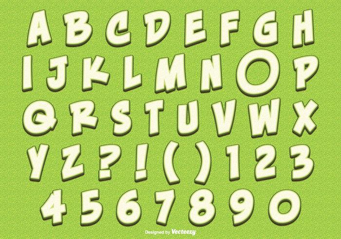 Cute Lemon Style Alphabet Set vector