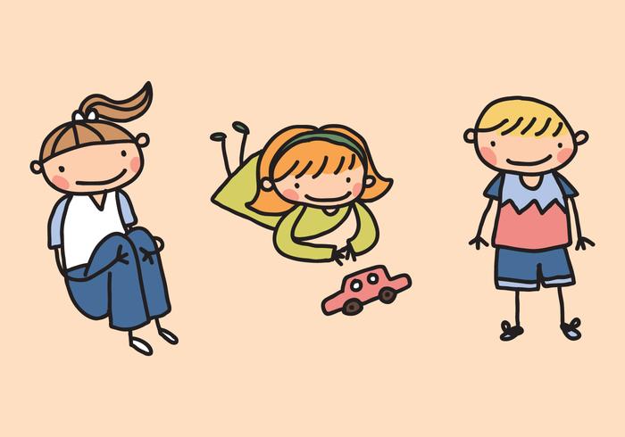 Cute Little Kid Vectors 