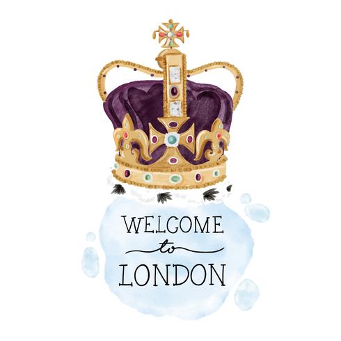 Cute London Monarchy Crown vector