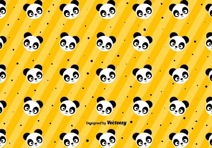 Cute Panda Pattern - Vector