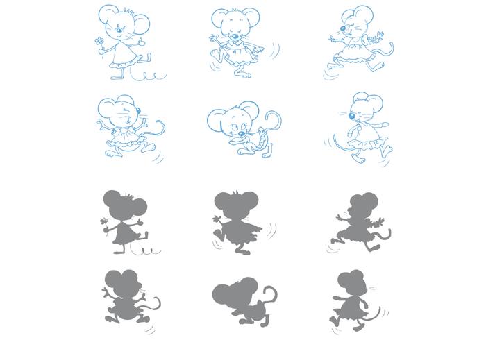 Dancing Mice Vectors