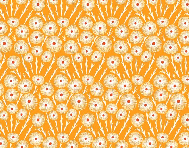 dandelion seamless pattern vector