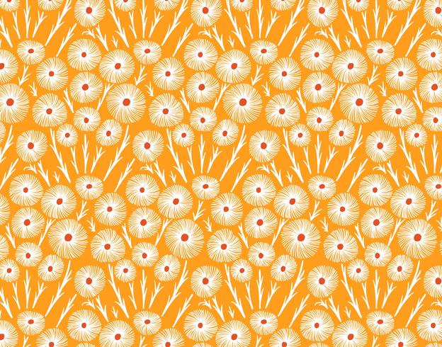 dandelion seamless pattern vector